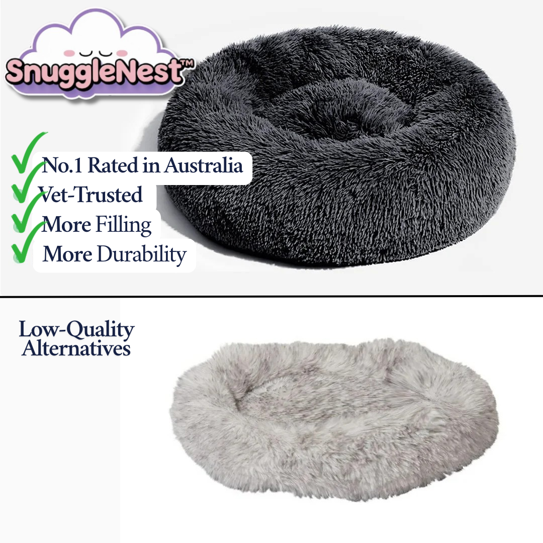 SnuggleNest™ – Vet-Approved Calming Bed for Dogs